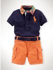 Conjunto Gola Xadrez Polo Ralph Lauren